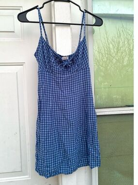Brandy Melville josephine baby blue plaid dress